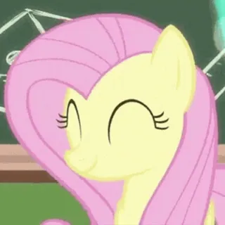 😊 Fluttershy My Little Pony Poni, Kartun, Lucu, Fluttershy, Persahabatan, Kuning telegram sticker