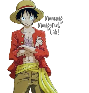 😒 Monkey D. Luffy One Piece อนิเมะ, วันพีซ, ลูฟี่, มังกี้ ดี. ลูฟี่, หมวกฟาง, โจรสลัด, มังงะ, ตัวละคร telegram sticker
