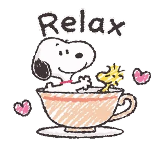 💕 Snoopy Relax Dessin animé, Chien, Peanuts, Détente, Snoopy, Woodstock telegram sticker