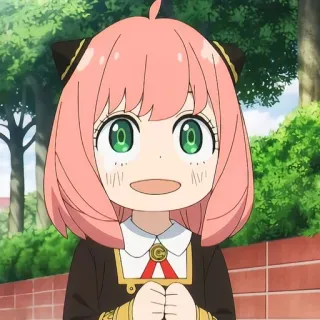 🙂 Anya Forger Spy × Family Anime, Spy Family, Anya, Forger, Desenho animado, Fofo telegram sticker