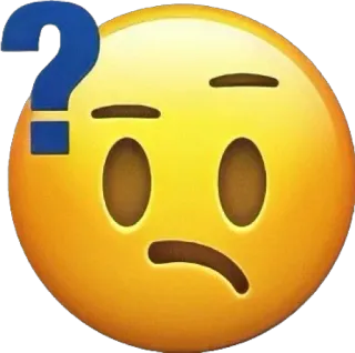 🤔 emoji, question, unsure, thinking, confused, uncertain telegram sticker