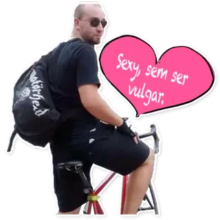 ❤ Sexy, sem ser vulgar. sexy, vulgar, man, bicycle telegram sticker