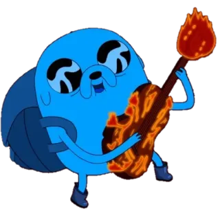 🎻 Jake Adventure Time Jake der Hund, Adventure Time, Cartoon Network, Gitarre, Musik telegram sticker