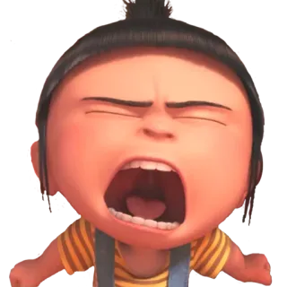 😠 Agnes Despicable Me Dessin animé, Personnage, Moi, moche et méchant, Agnès, Criant, En colère telegram sticker