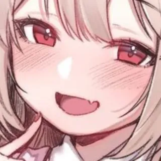 🔞 Anime, Cô gái, Dễ thương, Đỏ mặt, Mắt đỏ telegram sticker
