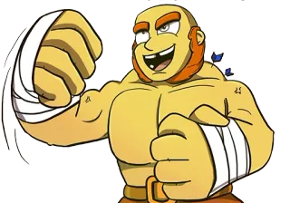 ✊ dessin animé, combattant, musclé, personnage whatsapp sticker