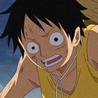 🍞 Monkey D. Luffy One Piece 动漫, 海贼王, 蒙奇·D·路飞, 角色, 卡通, 疲惫 telegram sticker
