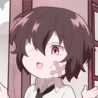 🍭 Anime, Chibi, Personaggio, Benda whatsapp sticker