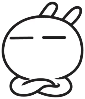 😒 dibujos animados, personaje, pegatina, ilustración telegram sticker