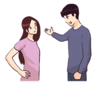 😡 спор, разногласия, конфликт, отношения, злой, пара telegram sticker