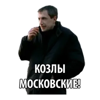 🐐 КОЗЛЫ
МОСКОВСКИЕ! russian, expression, phrase telegram sticker