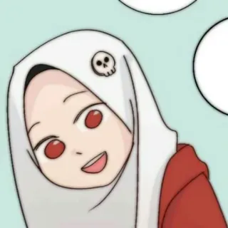 📚 Dibujos animados, Anime, Personaje, Sonrisa, Pañuelo, Calavera telegram sticker