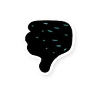 👎 Polegar para baixo, Não gosto, Gesto de mão, Negativo whatsapp sticker