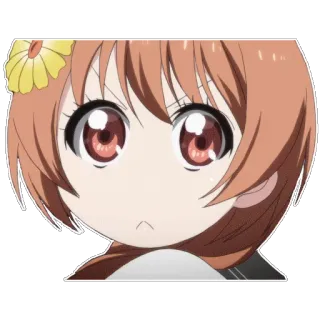😶 Аниме, Милый, Чиби, Цветок, Девушка, Стикер whatsapp sticker