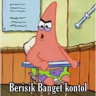 😈 Patrick Star Spongebob Squarepants Berisik Banget kontol patrick, spongebob, cartone animato, arrabbiato, divertente, stella marina telegram sticker