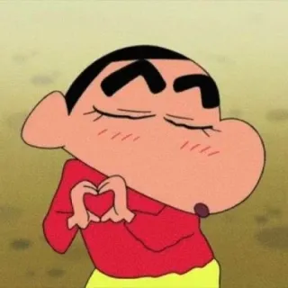 😘 Shin-chan Nohara Crayon Shin-chan 애니메이션, 만화, 하트, 사랑, 짱구는 못말려 whatsapp sticker