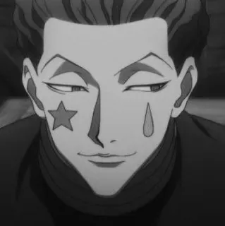 ❄️ Hisoka Hunter x Hunter Hisoka, Hunter x Hunter, anime, manga, character, clown telegram sticker