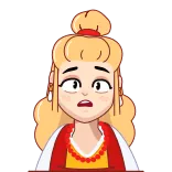 🤦‍♀️ 만화, 여자, 걱정하는, 금발, 인물 telegram sticker