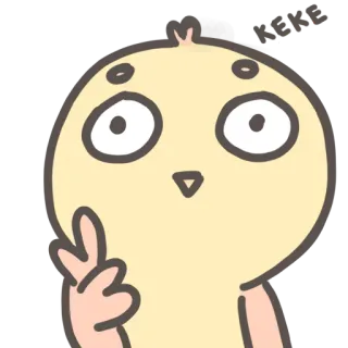 ✌ niedlich, vogel, tier, aufkleber, gelb telegram sticker