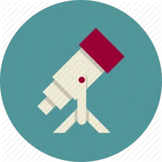 🔭 telescope, astronomy, science, exploration, outer space, stars, discovery, observation telegram sticker