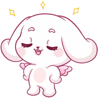 😌 kawaii, angel, cute, animal, winged, adorable, sticker telegram sticker