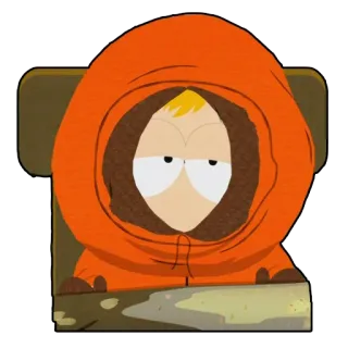 🤦 Kenny McCormick South Park カートゥーン, ケニー, オレンジ, フード, アニメ telegram sticker