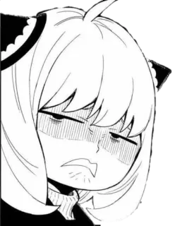 😒 Anya Forger Spy x Family anime, manga, girl, cute, expression, angry telegram sticker