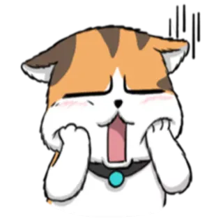 😨 кот, милый, мультик, животное, счастливый, эмодзи telegram sticker