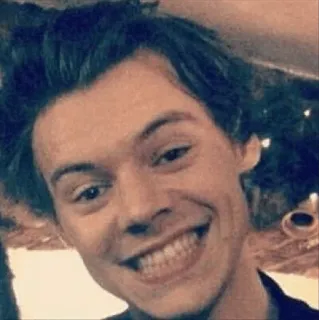 💞 Harry Styles แฮร์รี่ สไตลส์, นักร้อง, คนดัง, ยิ้ม, ภาพเหมือน telegram sticker