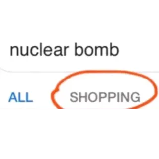 🥶 nuclear bomb SHOPPING telegram sticker