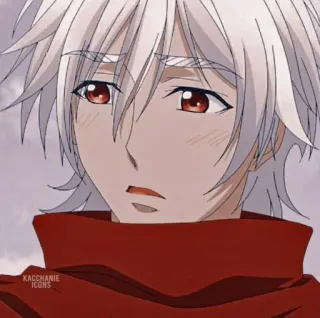 🎴 KACCHANIE ICONS anime, manga, character, red eyes, white hair telegram sticker