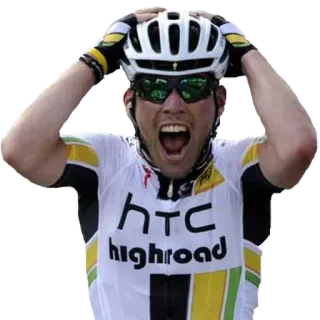 😱 htc highroad ciclista, bicicletta, sport, atleta, vincente, ciclismo su strada telegram sticker