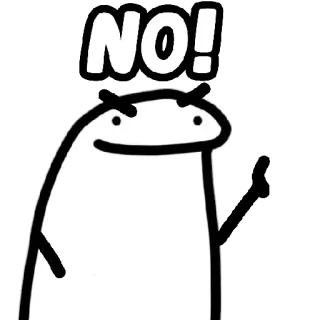 😑 NO! no, angry, rejection, refusal, denial telegram sticker