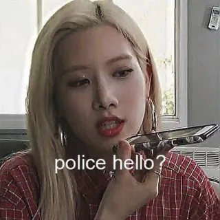 👮 police hello? polícia, chamada, olá, mulher, telefone telegram sticker