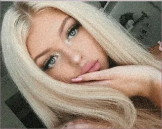 🌝 femme, blonde, portrait, fille, beauté, selfie, jeune telegram sticker