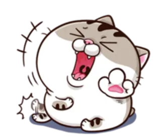 😆 cat, angry, cartoon, animal, sticker telegram sticker