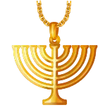 🎁 menorah, bijoux, collier, symbole religieux, juif whatsapp sticker