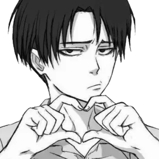 ❤ Levi Ackerman Attack on Titan anime, manga, heart, Levi, Attack on Titan, character telegram sticker