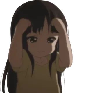 🙁 anime, girl, character, cute, manga telegram sticker