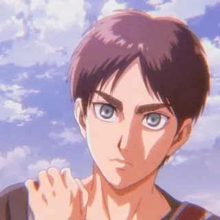 🥰 Eren Yeager Attack on Titan Anime, Personaggio, Eren, Eren Jaeger, L'attacco dei giganti telegram sticker