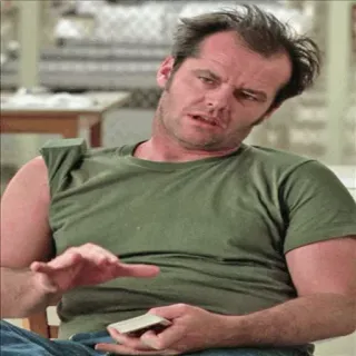 😬 Jack Torrance The Shining 잭 니콜슨, 샤이닝, 영화 장면, 남자, 배우 telegram sticker
