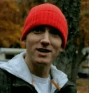✨ Eminem rapper, musician, portrait, hat, person telegram sticker