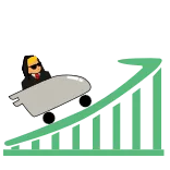 ↗️ Санки, Зимний спорт, Мультфильм, Рост, Стрелка telegram sticker
