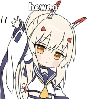 💗 hewoo anime, sticker, chibi, kawaii, cute telegram sticker