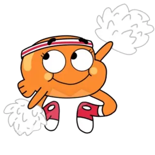 💃 Darwin Watterson The Amazing World of Gumball Dibujos animados, Darwin, Gumball, Animadora, Pompones whatsapp sticker