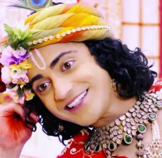 😁 Krishna Krishna, Hinduism, Deity, Indian culture, Religious figure, Hindu God telegram sticker