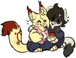 🦀 furry, crab, cute, cartoon, friendship, illustration telegram sticker