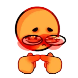 😀 Emoji, Cartoon, Verdrietig, Huilend, Digitale kunst telegram sticker