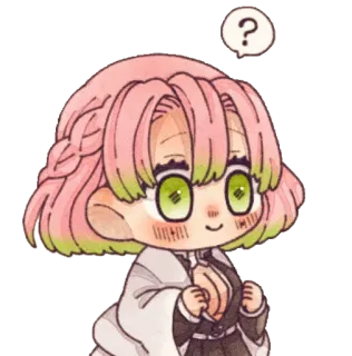 💖 Mitsuri Kanroji Demon Slayer 动漫, 漫画, 卡哇伊, 可爱, 鬼灭之刃, 蜜璃 whatsapp sticker