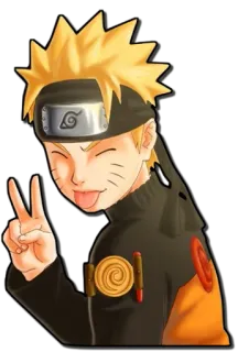 ✌ Naruto 애니메이션, 만화, 나루토, 만화, 캐릭터, 닌자, 평화 telegram sticker